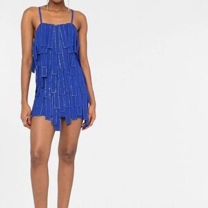 The Attico Sapphire Embellished Dress